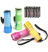 EverBrite 4-Pack Mini LED Aluminum Flashlight Party Favors Colors Assorted for Hurricane Supplies...