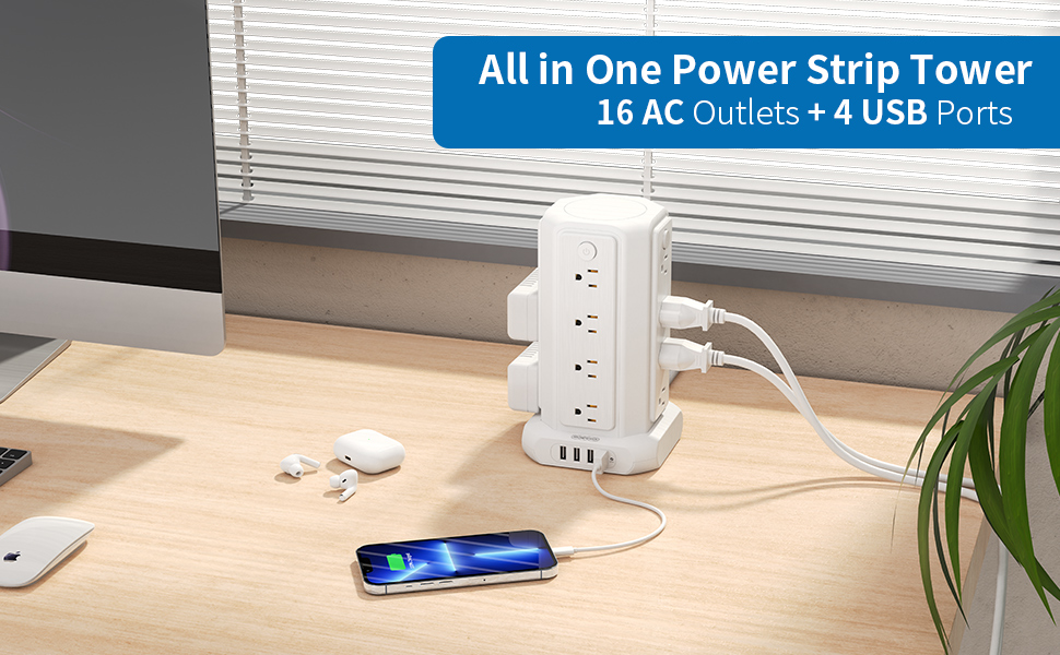 extension cord tower with usb ports