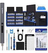 STREBITO Mini Electric Screwdriver, 144-Piece Electric Precision Screwdriver Set Small Power Scre...