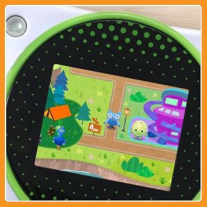 Close up of LeapFriends Island screen on the Leapster Ultra.
