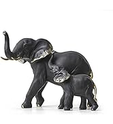 XINXUAN Elephant Statues Home Decor, Elephant Decor Brings Good Luck, Bookshelf Decor, Living Roo...