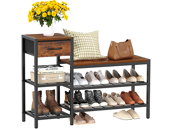 3 tier shoe bench