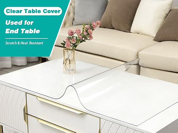 Clear table cover desk mat protector