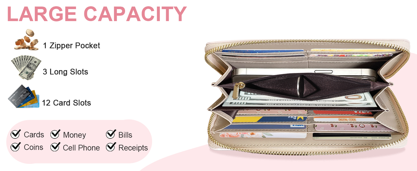 checkbook wallet cash wallets for women card holder wallet