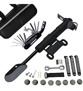 DAWAY Bike Repair Tool Kits - Bicycle Repair Bag & 120 PSI Bike Pump or Saddle Bag Set, with 16 i...