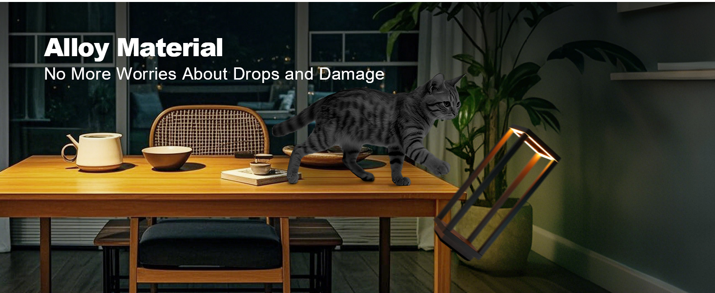 High-strength Aluminum Alloy Table Lamp for Small Space, No More Worry About Drops and Damage