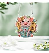 Tontut Pig Sunflower Diamond Art Painting Kits Hanging Decoration,5D Diamond Art Painting,DIY Spe...