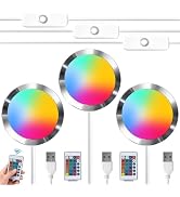 BambooSegD 3PCS Remote Control RGB Light LED Lamp Kit 001,Power Failure Memory Function for Bambu...