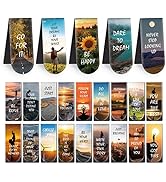 Magnetic Bookmarks, 46PCS Inspirational Slogan Nature Scenery Pattern Bookmarks, Encourage Yourse...