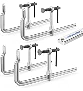 12 Inch Heavy-duty Bar Clamps (1200 lbs), 4-Pack, 4-3/4