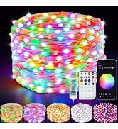 Smart Fairy Lights 33Ft 100 LED Twinkle String Lights with Remote & APP Control, Color Changing U...