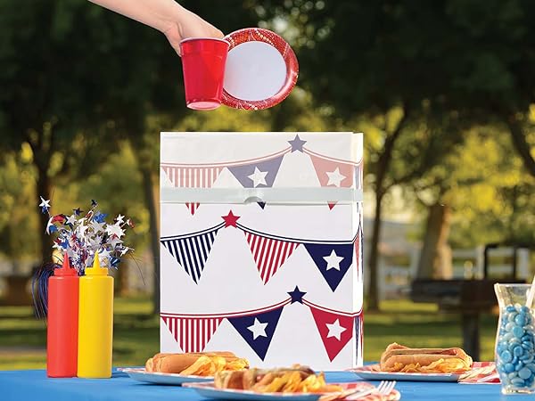 13 Gallon Clean Cube July 4th USA Pattern