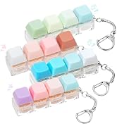 Keyboard Fidget Toy, 4PCS Fidget Keyboard Keychain Keyboard Clicker Fidget Silent Loud Clicker Fi...