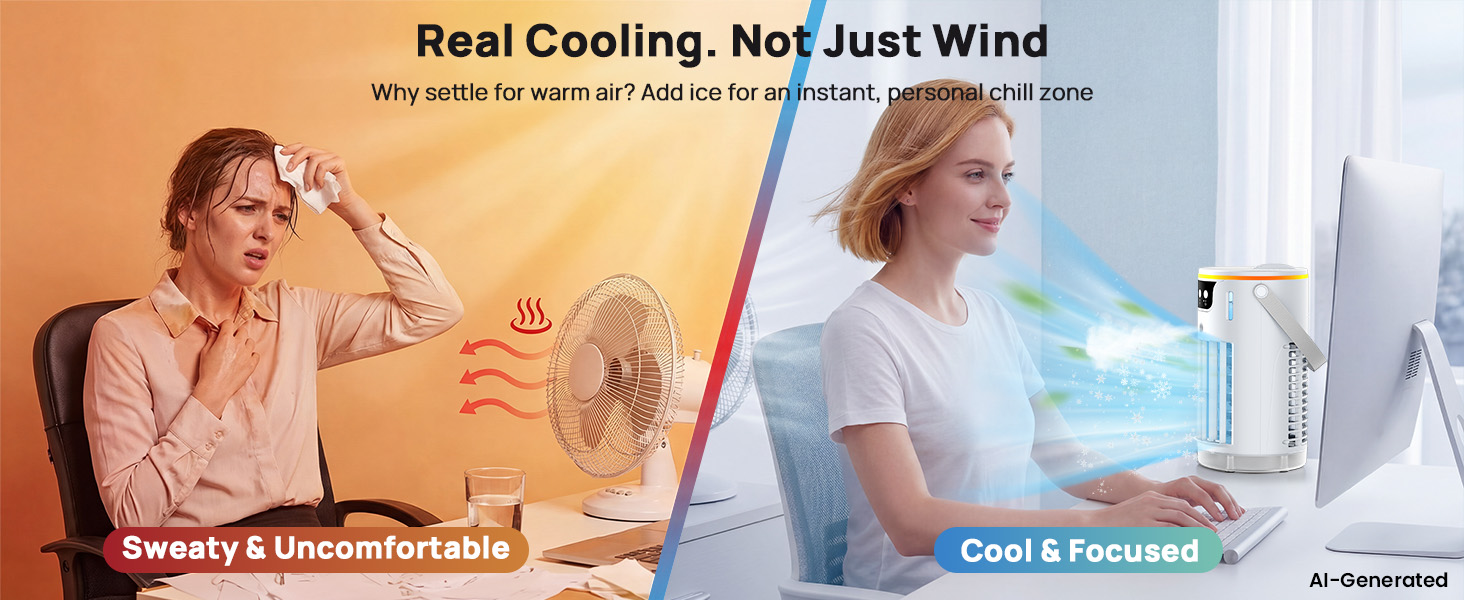 table top ac unit delivers instant icy chill to stop sweat and keep you focused