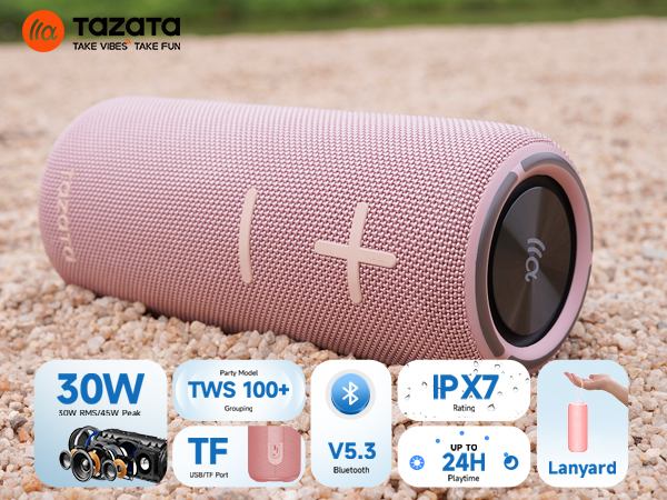 pink 30W bluetooth speaker