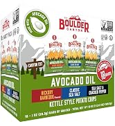 Boulder Canyon Avocado Oil Kettle Style Potato Chips Variety Pack, 18 Count - Gluten-Free, Non-GM...
