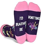 GOLIN Women Funny Socks, Novelty Gift for Plant Mom, Knitting, Breast Cancer Survivor, Tennis Lover