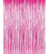 GOER 3.2 ft x 9.8 ft Metallic Tinsel Foil Fringe Curtains for Party Photo Backdrop Wedding Decor ...