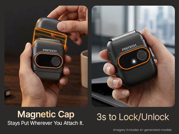 Magnetic Cap anti loss, travel lock anti misoperation