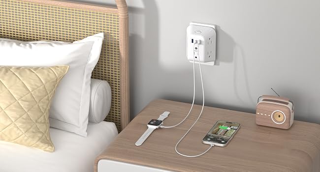 2 prong power strip with usb