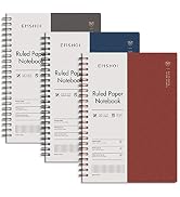 EMSHOI Lined Journal Spiral Notebook 7.48" x 10.15" - 3 Pack 480 Pages 100gsm Thick Paper, B5 Lar...