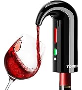 Electric Wine Decanter with One-Touch Pouring, Wine Aerator with Triple Aeration Functions, Red L...