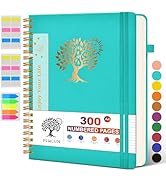 Large Spiral Notebook with 300 Numbered Pages - A4 Spiral Journal for Writing, College Ruled Line...