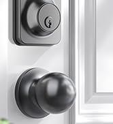 Keyless Entry Door Lock Deadbolt with Handle Set, Door Locks for Front Door, Keypad Door Lock wit...