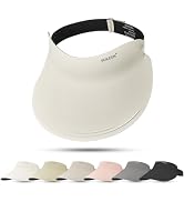 Sukeen Wide Brim Sun Visor Hat for Women Men,UPF50+ Seamless Sun Hats Foldable Ponytail Beach Hat...