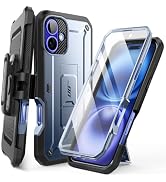 SUPCASE for iPhone 16 Case with Screen Protector (Unicorn Beetle Pro), [Built-in Stand & Belt-Cli...