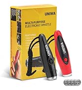 UNIWA Electronic Whistles, 2 Pack Handheld 3 Tone High Volume Electric Whistle with Lanyard for T...