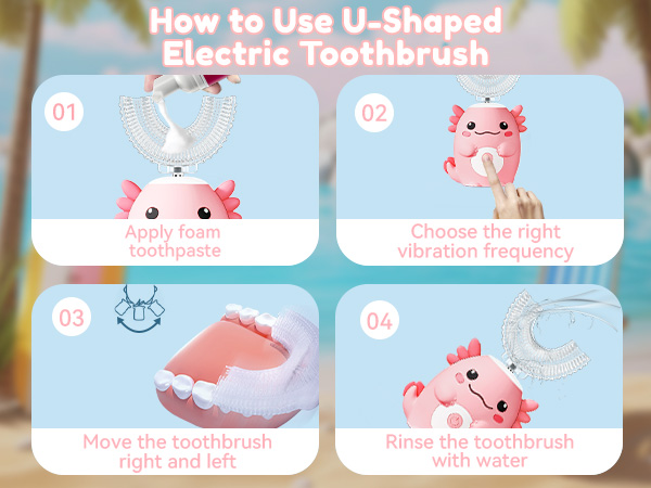 Axolotl kids electric u toothbrush