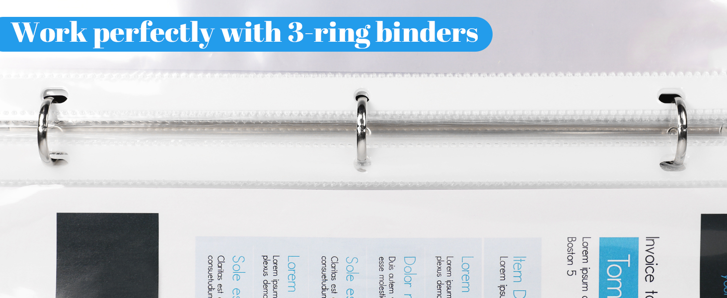 page protectors for 3 ring binder
