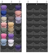 BiCINE Hat Rack for Baseball Caps, 24 Pocket Over the Door Hat Organizer with 3 Hooks, Hat Holder...
