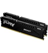 Kingston Fury Beast 32GB (2x16GB) 6000MT/s DDR5 CL30 Desktop Memory | AMD Expo | Plug N Play | Ki...