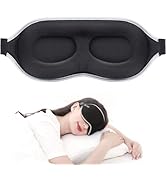 MZOO Luxury Sleep Mask for Back and Side Sleeper, 100% Block Out Light Sleeping Eye Mask for Wome...