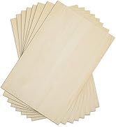 Unfinished Wood, 8 Pack Basswood Sheets for Crafts, Craft Wood Board for House Aircraft Ship Boat...