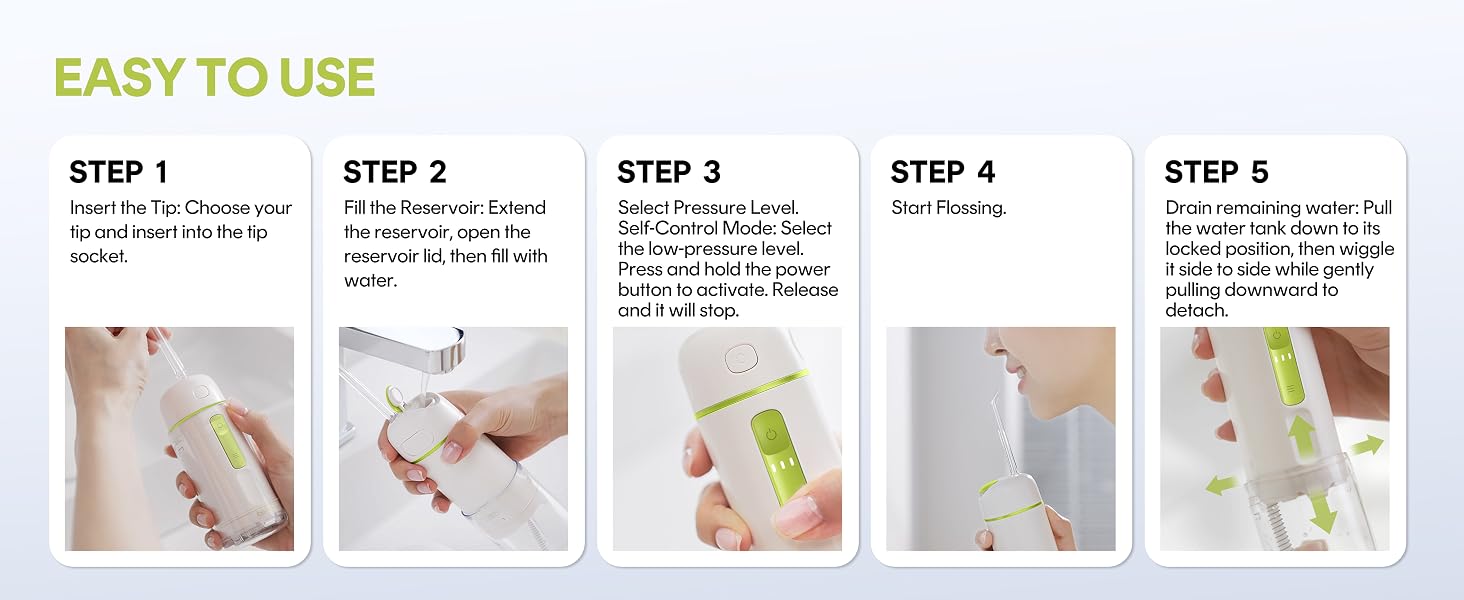 bixdo A30 PE Travel Size Water Flosser