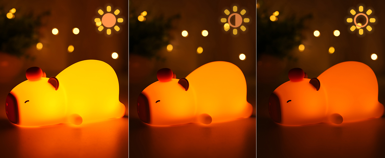 capybara stuff, capybara light, squishy lamp, kawaii lamp, capybara toy, nursery lamp