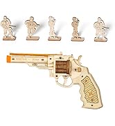 3D Wooden Puzzles Rubber Band Gun Model Craft Kit Unique Gift Mechanical Model Brain Teaser (Revo...