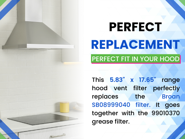 A Broan range hood carbon filter filters in the range hood charcoal filter vent