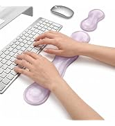 Luvzuni Wrist Rest for Keyboard and Mouse, Ergonomic Mouse Hand Rest Set, Cute Glitter Cloud Keyb...