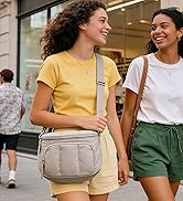 BAGSMART Puffy Bum Bags for Women, Crossbody Fanny Packs for Travel & Work, Waterproof Coated Mom...