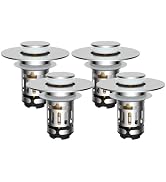 Hibbent 4 Pack Upgraded 3 in 1 Bathroom Sink Drain Strainer, Universal Pop Up Stopper with Remova...