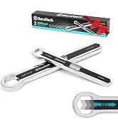 DURATECH Adjustable Wrench Set, 8-inch & 10-inch, 2 Piece | SAE & Metric, 44 Sizes, Drop Forged, ...
