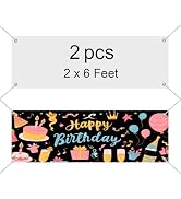 2 Pcs Large Sublimation Banner blank banners to decorate vinyl,2x6 Ft Polyester Oxford Cloth Blan...
