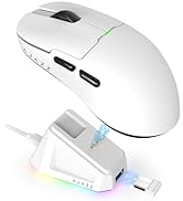 Ajazz AJ159 Dual Mode 2.4G/USB-C 56g Lightweight Gaming/Office Mouse with PAW3395 Sensor, 5 Progr...