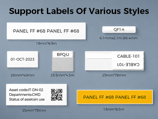 Support Labels Of Various Styles