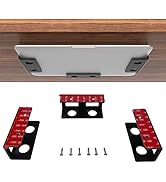 IFCASE Under Desk Laptop Mount with Adhesive & Screw in, Hard Aluminum Under Desk Shelf Holder fo...