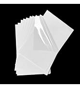 WZP 50PCS Sticker Shield for Windshields, Vinyl Clear Window Cling, 4 x 6 Inches Cling Static Sti...